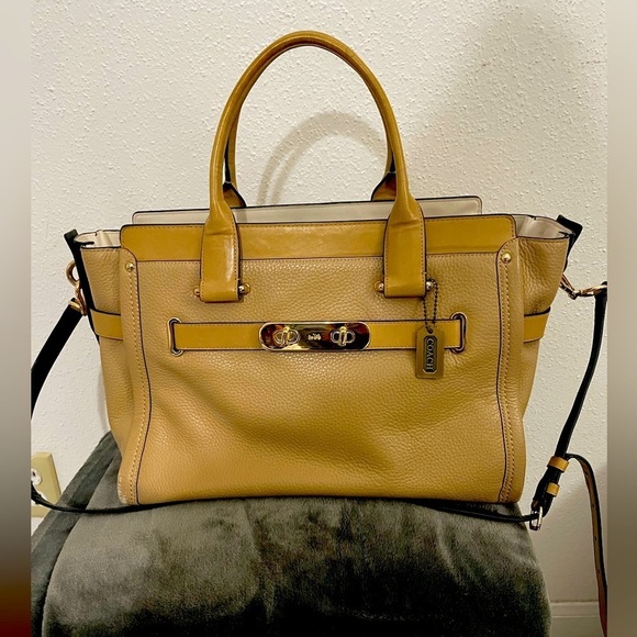 Coach Handbags - Coach swagger in neutral beige